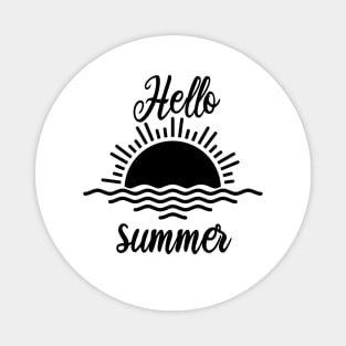 Hello Summer, Summer Tee, Beach, Summer Fancy, Women’s Summer , Hello Summer, Women’s Summer Magnet